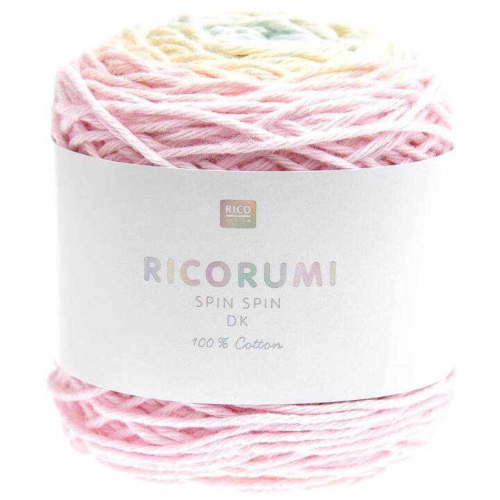 RICO DESIGN Wolle Ricorumi Spin Spin (50 g, Gelb, Hellblau, Blau, Rosa, Mehrfarbig)