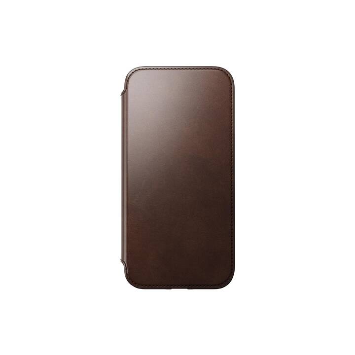 NOMAD GOODS Flipcover Horween Leather Folio (iPhone 14 Pro Max, Marrone)