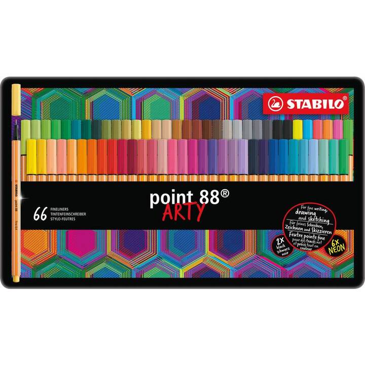 STABILO Arty Crayon feutre (Multicolore, 66 pièce)