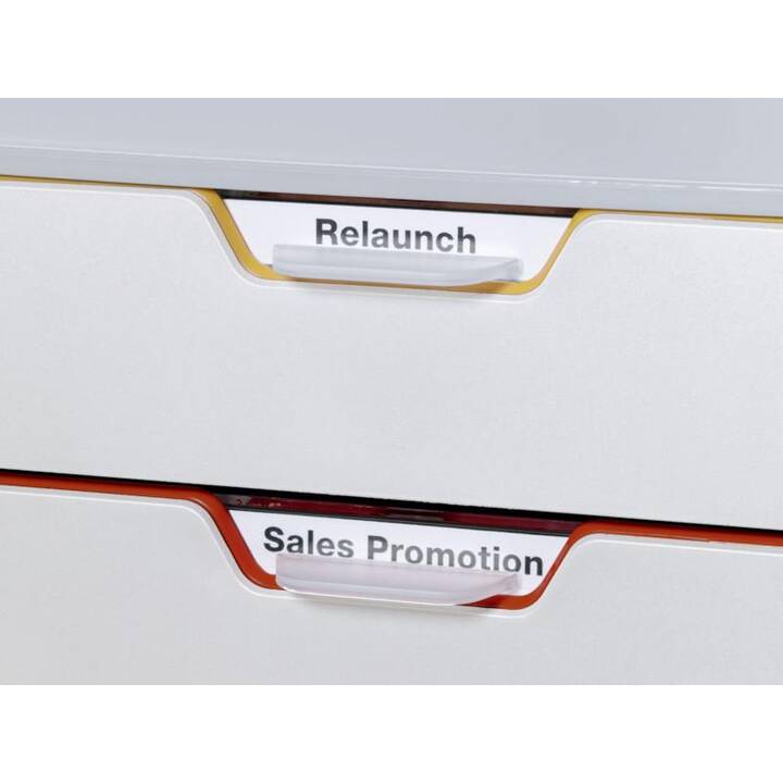 DURABLE Büroschubladenbox Varicolor Mix 10 (A4, 28 cm  x 35.6 cm  x 29.2 cm, Grau, Weiss, Mehrfarbig)