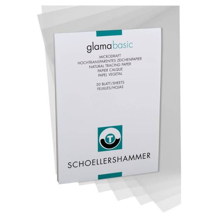 SCHOELLERSHAMMER Papier calque Glama Basic (Transparent, Blanc, A3, 50 pièce)