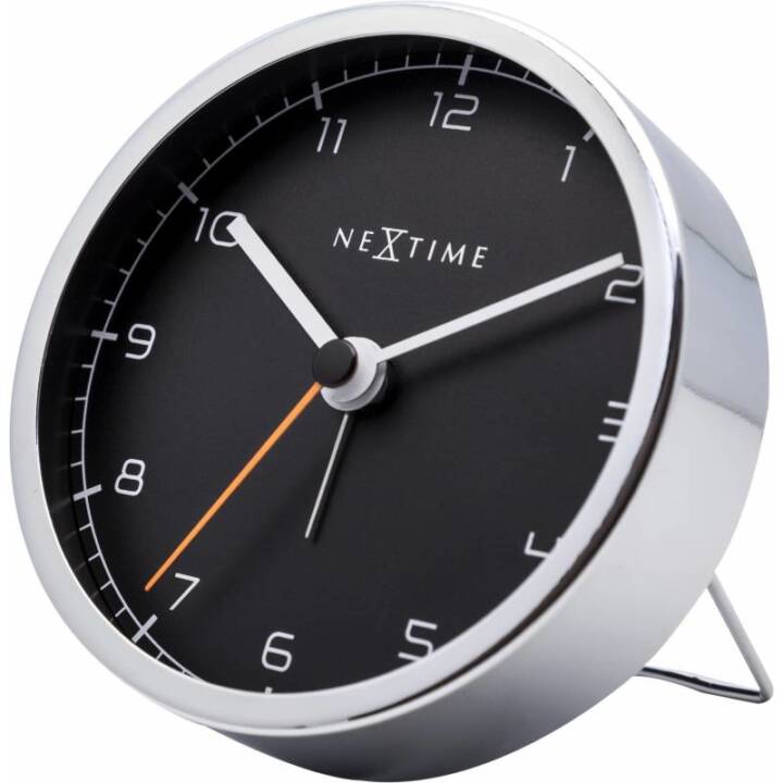 NEXTIME Réveil classique (Argent, Noir)