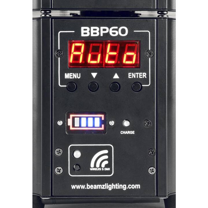 BEAMZ BBP60 (Stroboscope, Ultraviolet, Bleu, Blanc chaud, Vert, Rouge)