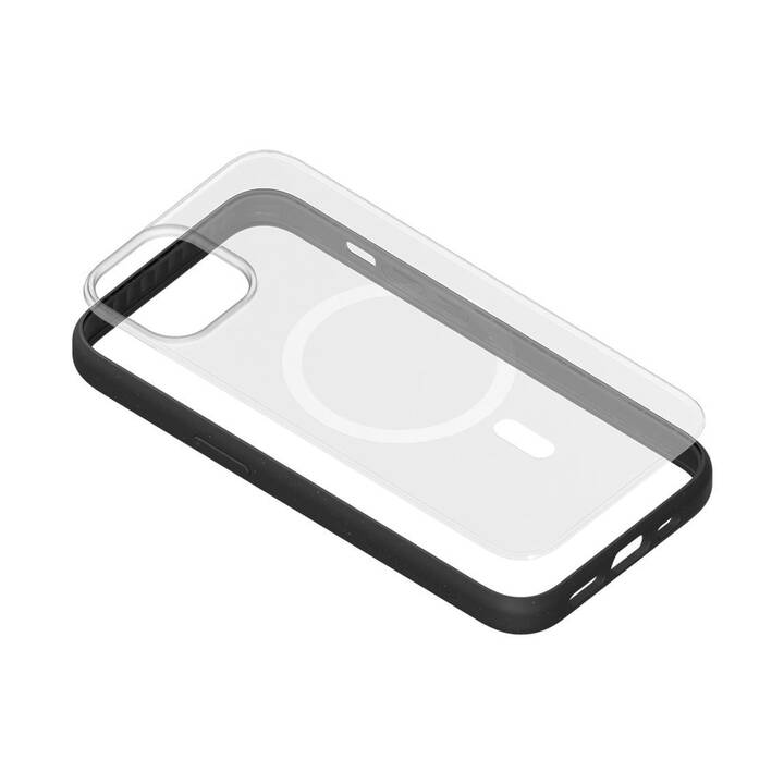 WOODCESSORIES Backcover (iPhone 14 Plus, Einfarbig, Transparent, Schwarz)