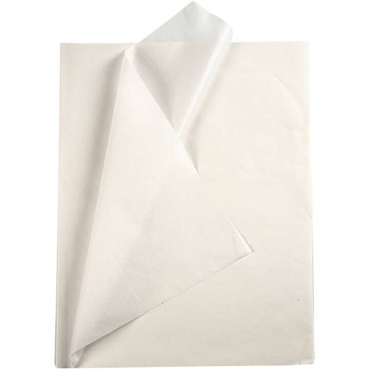 CREATIV COMPANY Carta seta Silk Paper (Bianco, 25 pezzo)