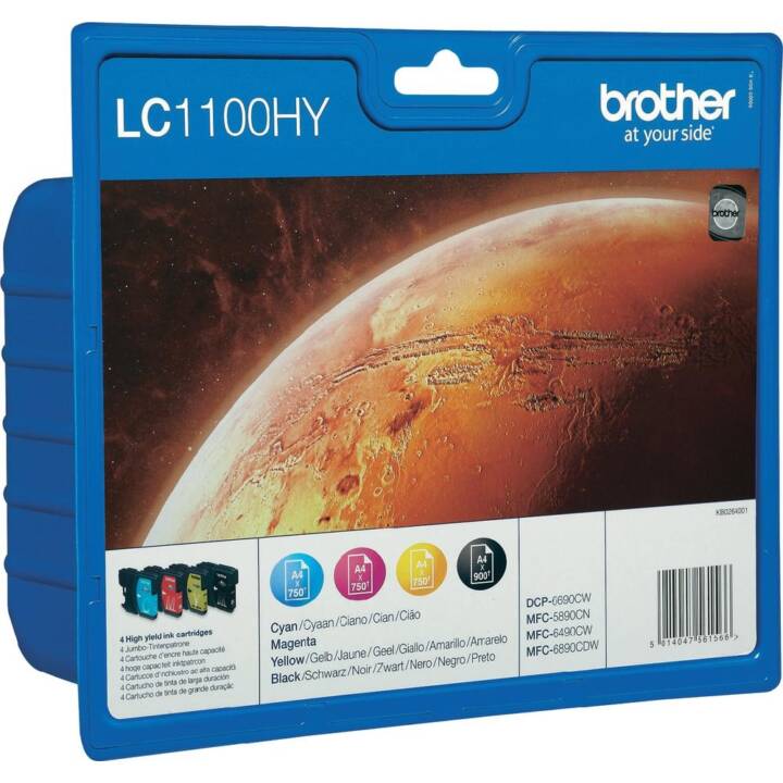 BROTHER LC1100HY (Gelb, Schwarz, Magenta, Cyan, Multipack)