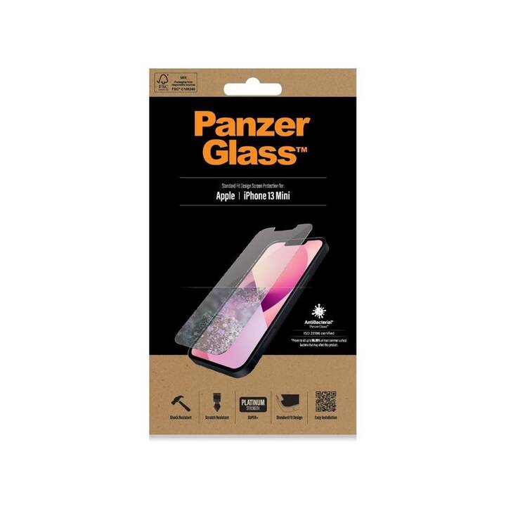 PANZERGLASS Displayschutzfolie Standard Fit AB (iPhone 13 mini, 1 Stück)
