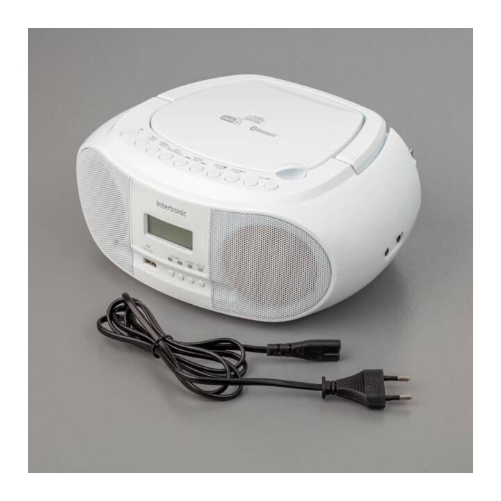 INTERTRONIC CD-Player Boombox (Bianco)