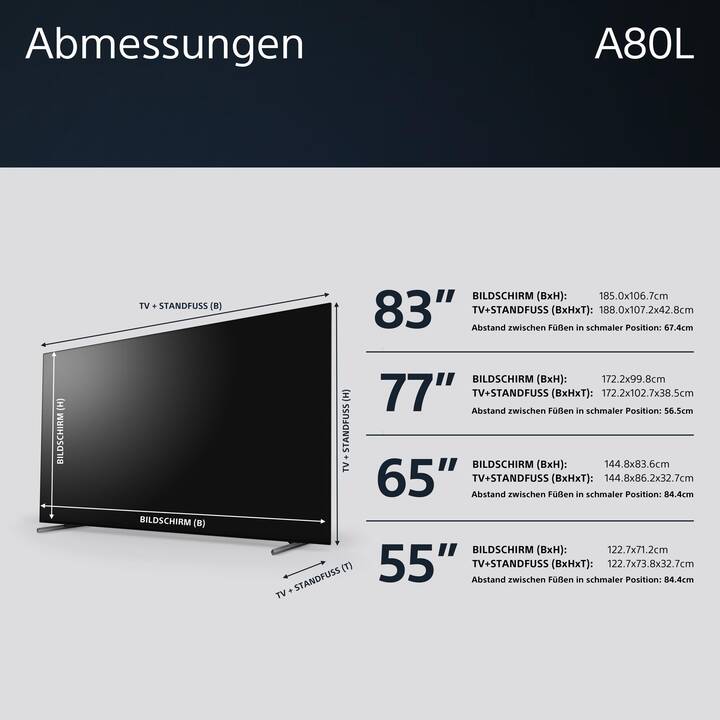 SONY XR83A80L Smart TV (83", OLED, Ultra HD - 4K)