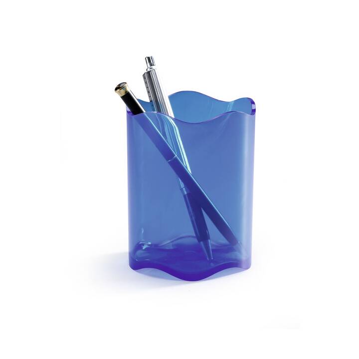 DURABLE Pot a crayons (Transparent, Bleu)