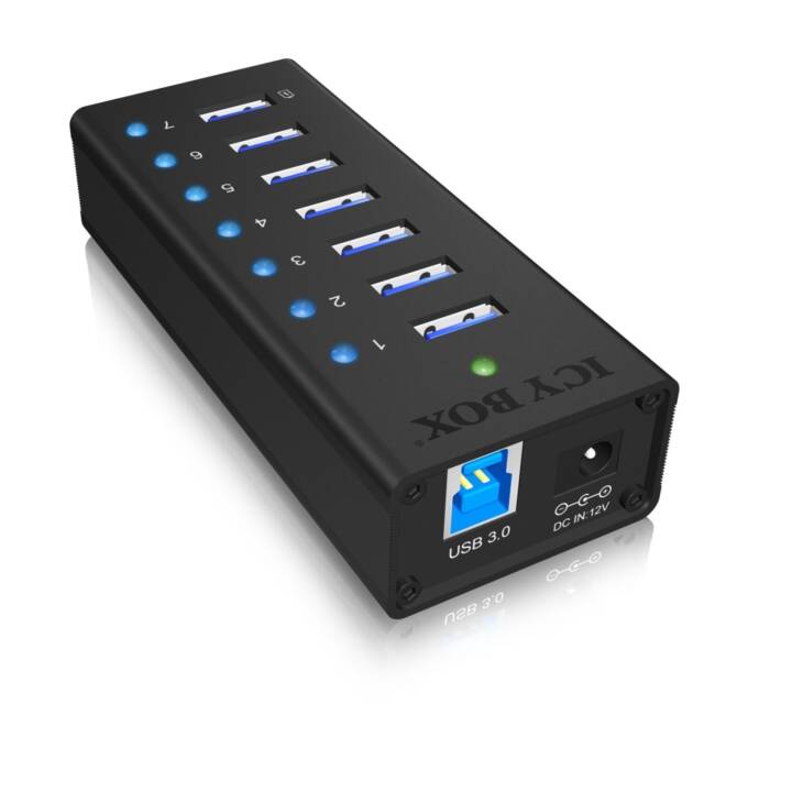Concentrateur d'interface RAIDSONIC Icy Box, noir, 5000Mbit/s
