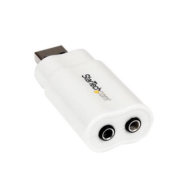 STARTECH.COM Adaptateur audio externe pour carte son USB, blanc