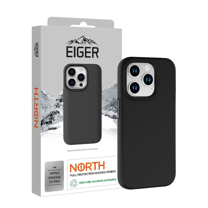 EIGER Backcover (iPhone 15 Pro, Schwarz)