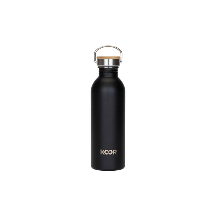KOOR Trinkflasche Nero Legno (1000 ml, Schwarz)