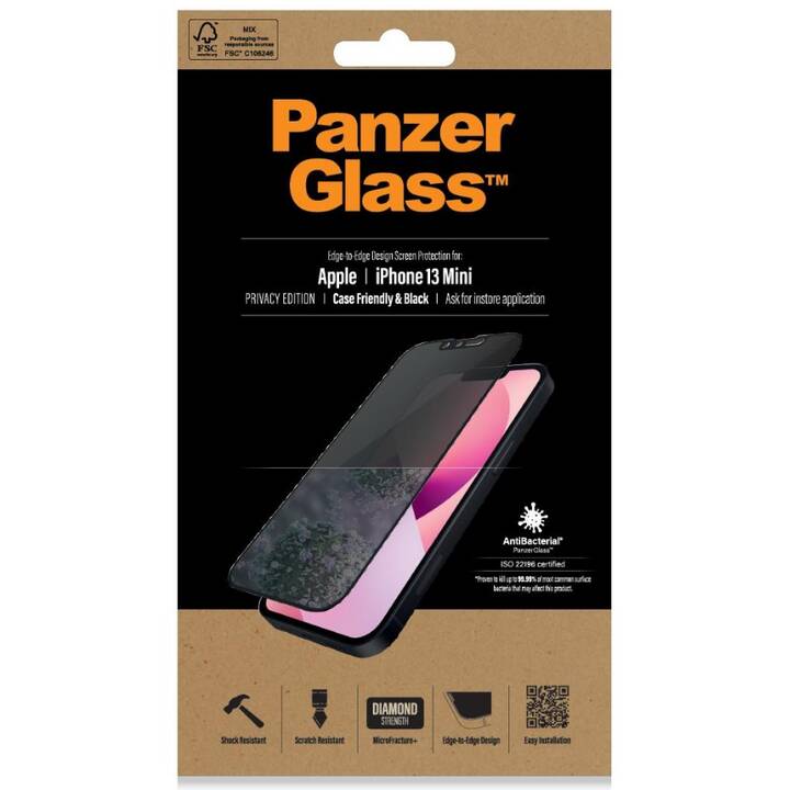 PANZERGLASS Verre de protection d'écran (iPhone 13 mini, 1 pièce)