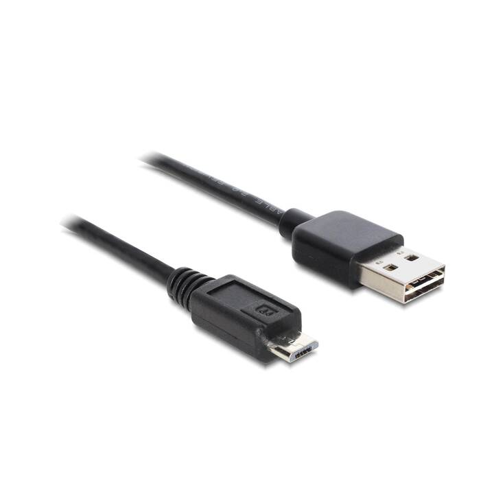DELOCK Câble USB (Micro USB 2.0 de type B, USB 2.0 de type A, 50 cm)