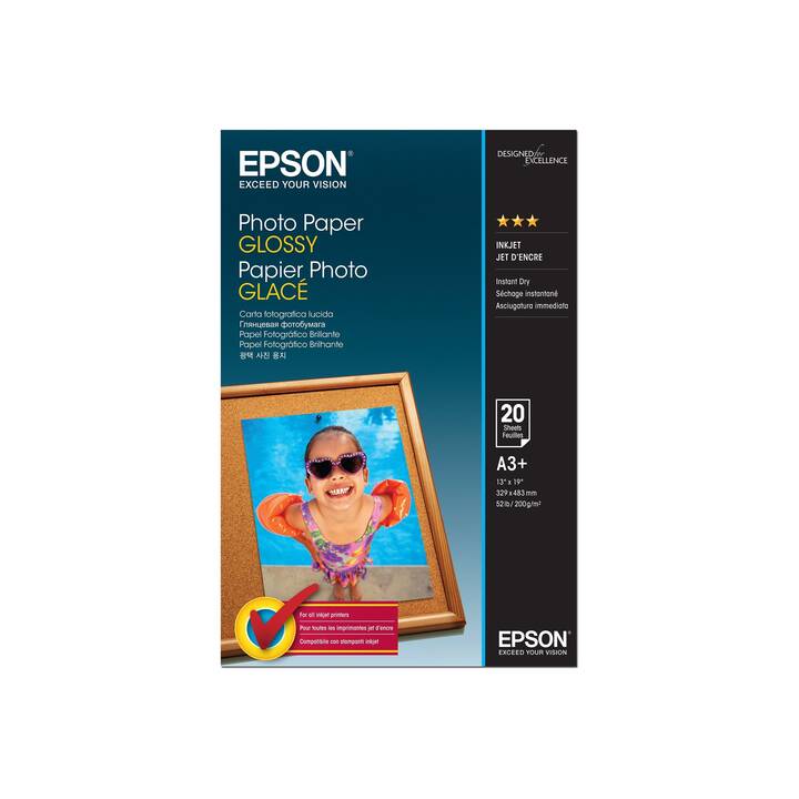 EPSON Glossy Papier photo (20 feuille, A3, 200 g/m2)