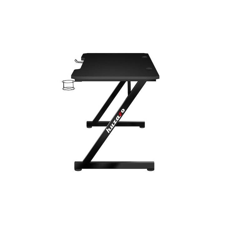 HUZARO table d'ordinateur (Noir, 60 cm x 120 cm x 75 cm)