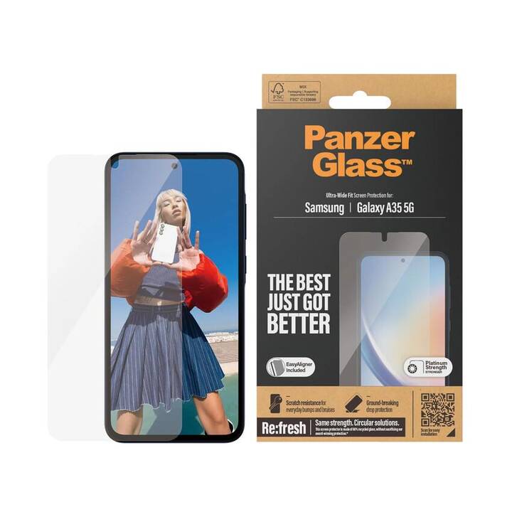 PANZERGLASS Displayschutzfolie Ultra Wide Fit (Galaxy A55)