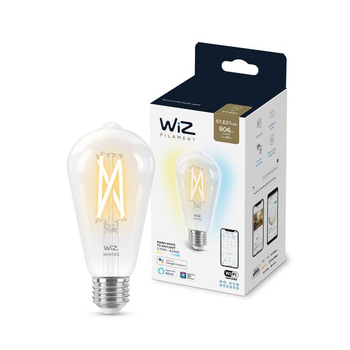 WIZ LED Birne ST64 (E27, WLAN, Bluetooth, 6.7 W)