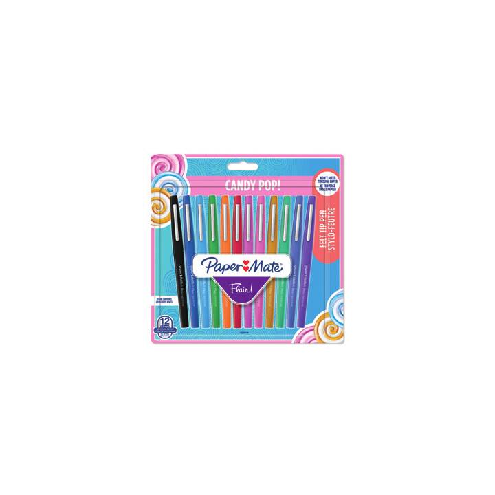 PAPER MATE Candy Pop Crayon feutre (Multicolore, 12 pièce)
