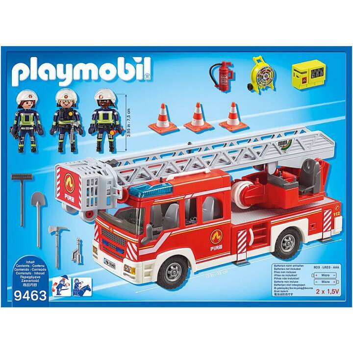 PLAYMOBIL City Action Feuerwehr-Leiterfahrzeug (9463)