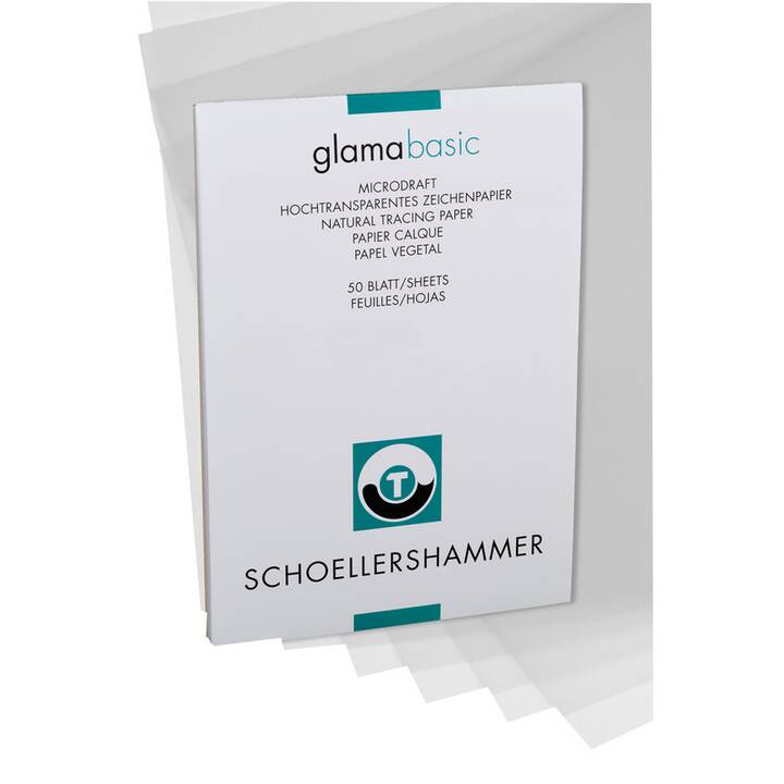 SCHOELLERSHAMMER Transparentpapier Glama Basic (Transparent, A4, 50 Stück)