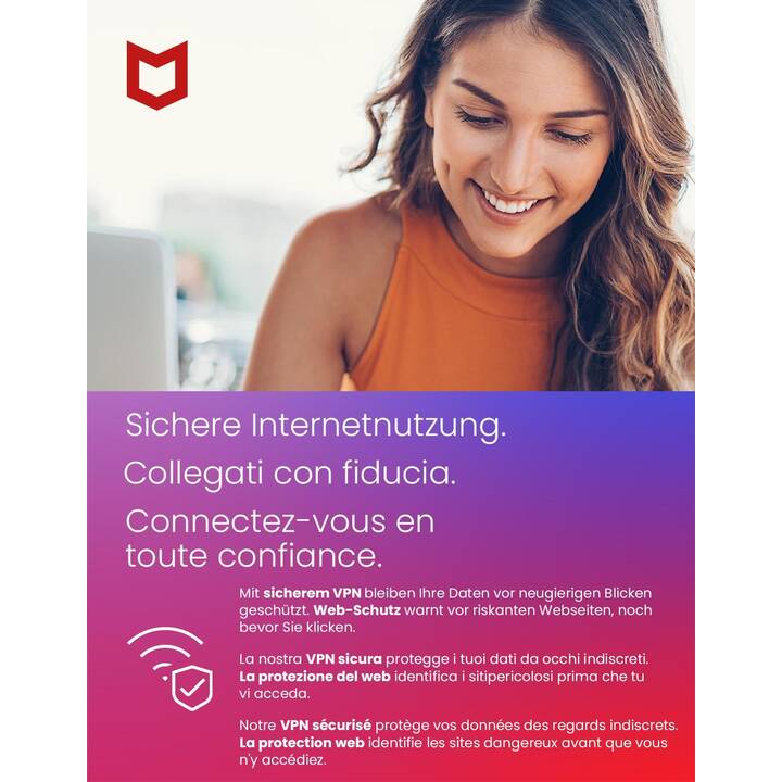 MCAFEE Total Protection (Licence, 10x, 1 année, Italien)