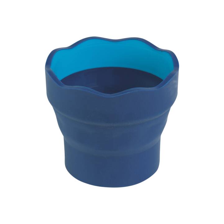 FABER-CASTELL Wasserbecher Clic & Go (10 cm x 10 cm, Blau)