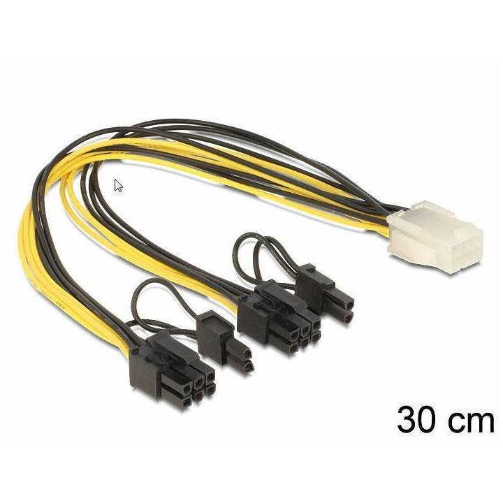 DELOCK 83433 Câble d'alimentation (6 Pin, 8 Pin, 30 cm)