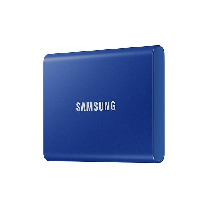 SAMSUNG Portable SSD T7 (USB Typ-C, 500 GB, Blau)