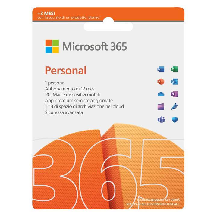 MICROSOFT 365 Personal Extra Time (Abbonamento, 1x, 15 Mesi, Tedesco, Italiano, Francese)