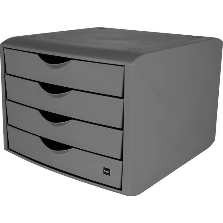 HELIT Büroschubladenbox (A4, Grau)