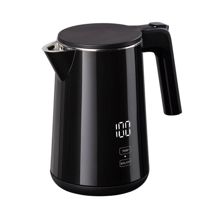 INTERTRONIC Kabelloser Wasserkocher (1 l, Schwarz)