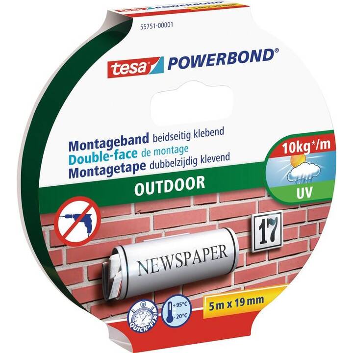 TESA Montageband Powerbond (19 mm x 5 m, 1 Stück)