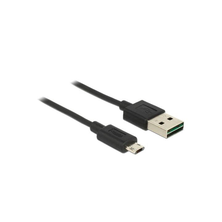 DELOCK Easy Cavo USB (Micro USB 2.0 di tipo B, USB 2.0 di tipo A, 2 m)