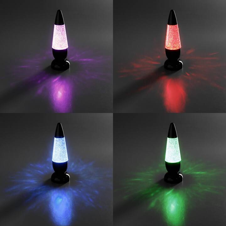 DIVERSE Lampe à lave Glitter (Noir, Multicolore)