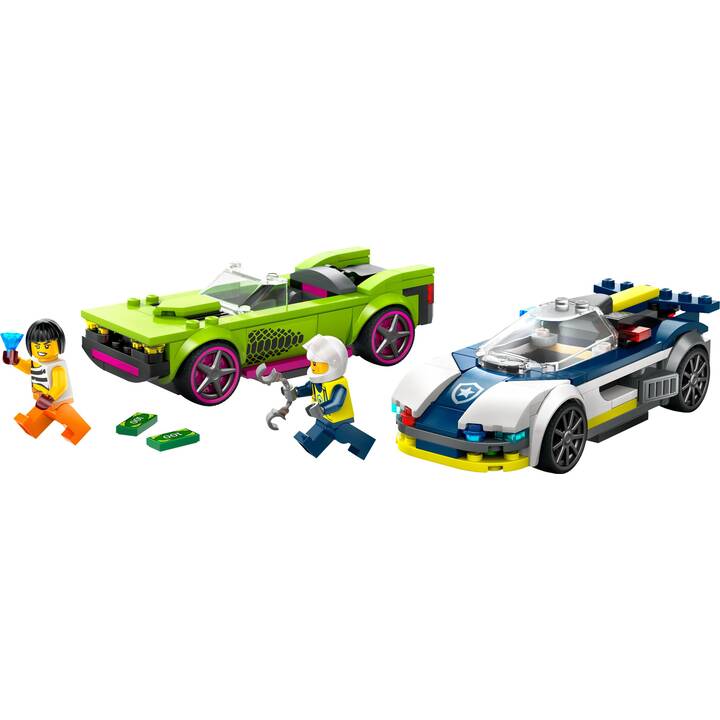 LEGO City La course-poursuite entre la voiture de police et la super voiture (60415)