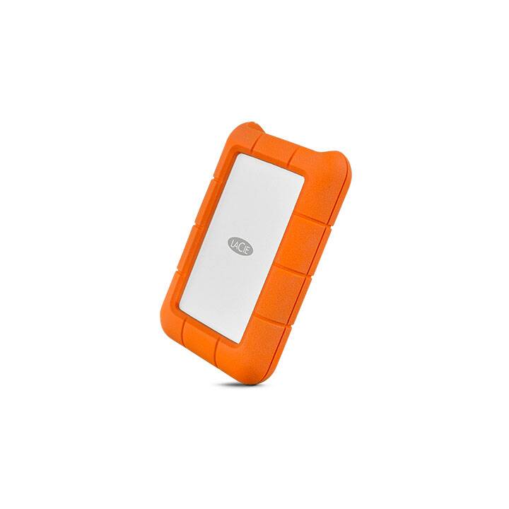 LACIE Rugged USB-C (USB Typ-C, 2000 GB, Silber, Orange)