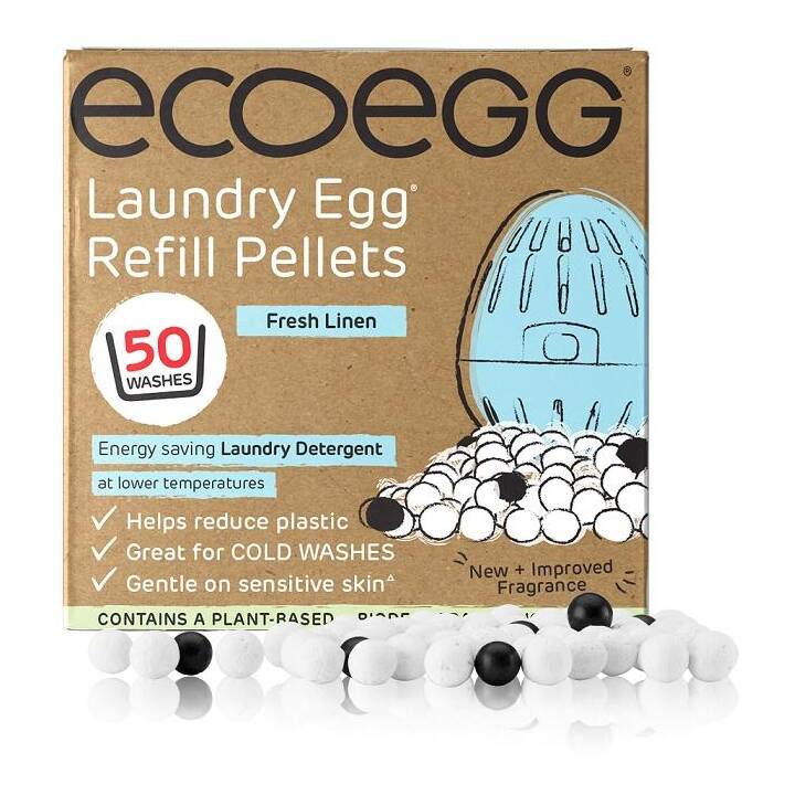 ECOEGG Maschinenwaschmittel Refill Fresh Linen (90 g, Perlen)