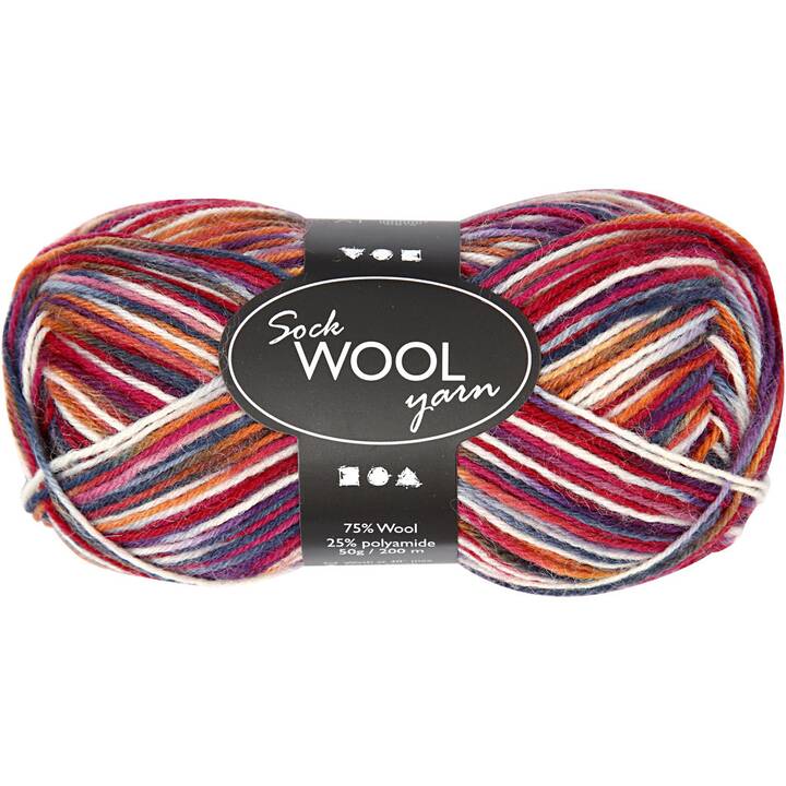CREATIV COMPANY Wolle (50 g, Blau, Rot, Mehrfarbig)