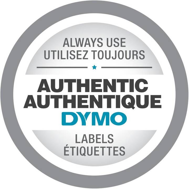 DYMO S0720500 Ruban d'écriture (Noir / Transparent, 12 mm)