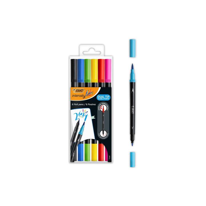 BIC Intensity Crayon feutre (Multicolore, 6 pièce)