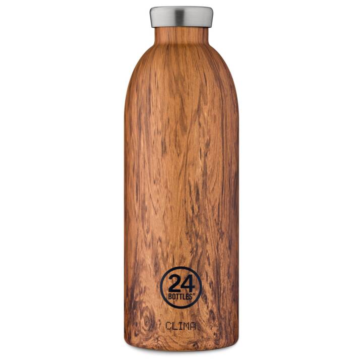 24BOTTLES Thermo Trinkflasche Clima Sequoia Wood (0.85 l, Braun)