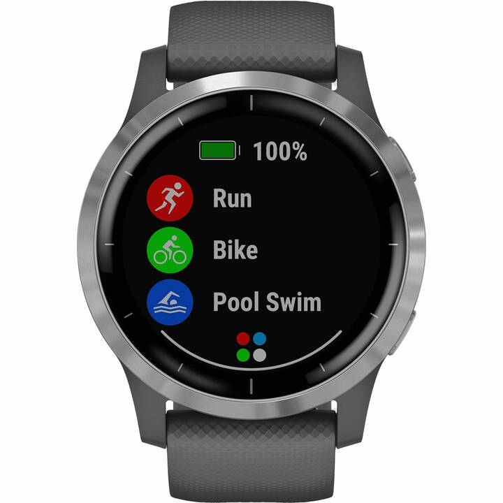 GARMIN Vivoactive 4 (Einheitsgrösse, Polymer, Edelstahl) Interdiscount