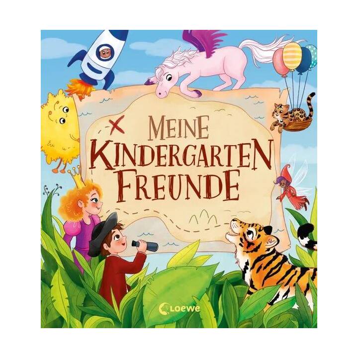 LOEWE Freundschaftsbuch  Meine Kindergarten-Freunde (19 cm x 20.5 cm, Mehrfarbig)