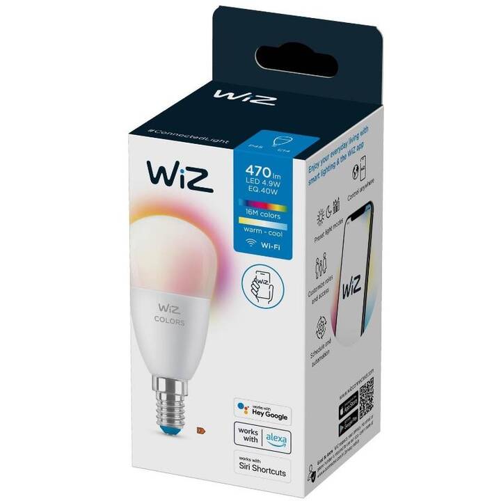 WIZ Lampadina LED P45 (E14, WLAN, Bluetooth, 40 W)