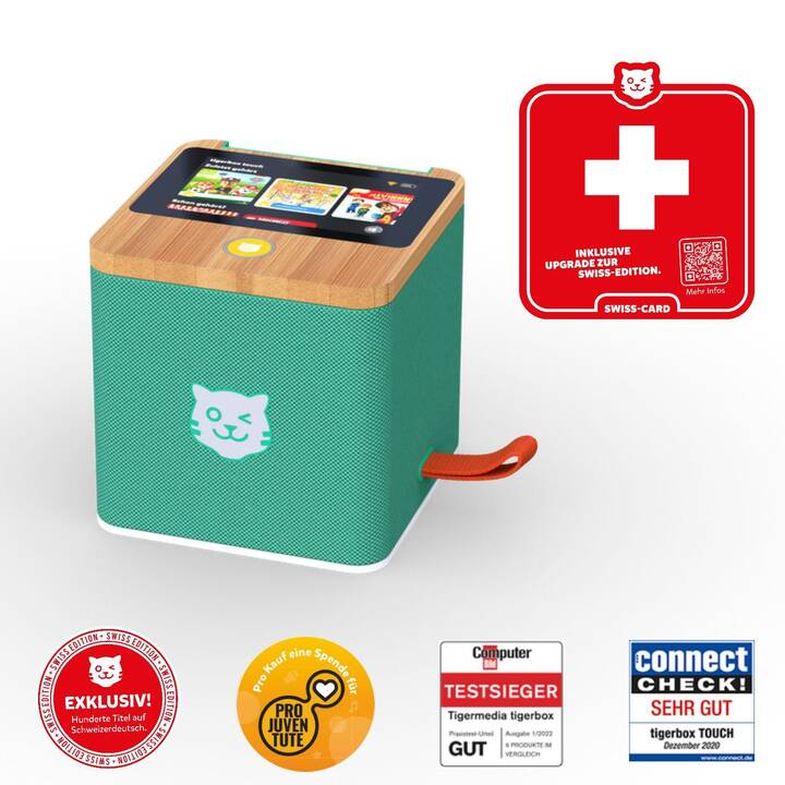 TIGERMEDIA Lecteur audio pour enfants Tigerbox Touch Swiss Edition inkl. Swiss-Card (DE, Suisse allemand)