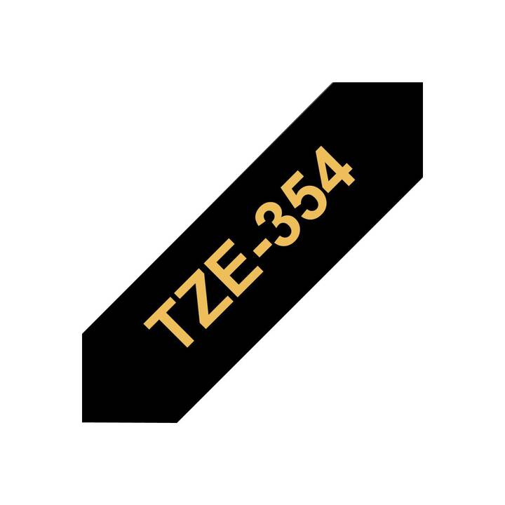 BROTHER TZe-354 Schriftband (24 mm x 8 m, Gold / Schwarz)