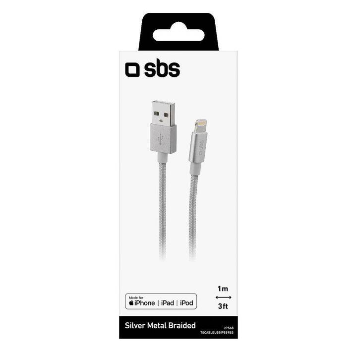 SBS Câble (Lightning, USB de type A, 1 m)